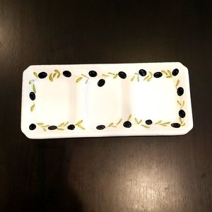 Capriware 3 slot Olive/Appetizer /Condiments tray